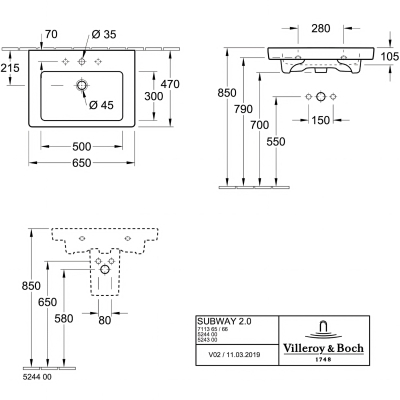 Subway 2.0 524400 01 Полупьедестал, глянцевый белый