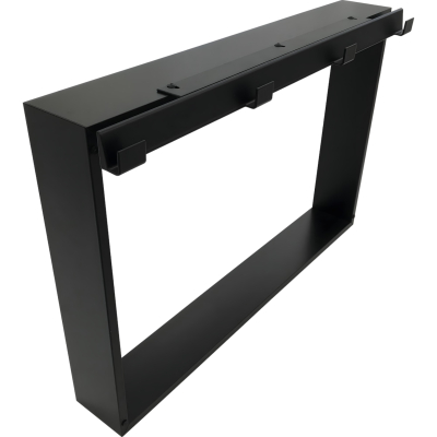 Frame R90AKFPO4070-H Полка подвесная на стекло 700*120*400 мм, с 4 крючками, матовая чёрная