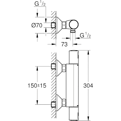 Precision Start 34594000 Термостат для душа, хром