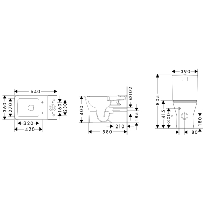 EluPura Original Q 60137450 Унитаз напольный безободковый, глянцевый белый