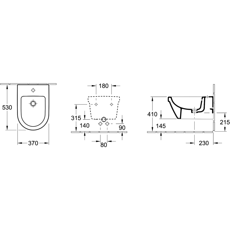 Architectura 548400 01 Биде подвесное, глянцевое белое