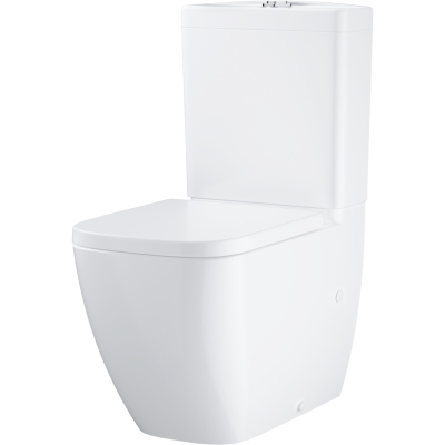 Clova Ceramic 39909000 Унитаз напольный безободковый с бачком и сиденьем, глянцевый белый