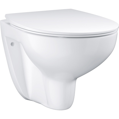 Bau Ceramic 39899000 Унитаз подвесной безободковый с сиденьем, глянцевый белый