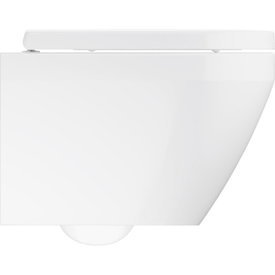 Euro Ceramic 102509SH00 Унитаз подвесной безободковый с сиденьем, глянцевый белый