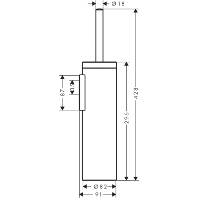 Axor Universal Circular 42855340 Ёршик, шлифованный чёрный хром