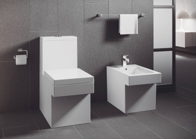 Cube Ceramic 3948400H Унитаз напольный безободковый, глянцевый белый