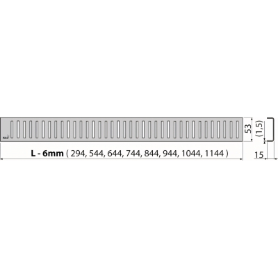 LINE-850L Решётка линейного трапа для душа, хром