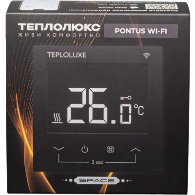 Терморегулятор электронный Теплолюкс Pontus wi-fi чёрный Space