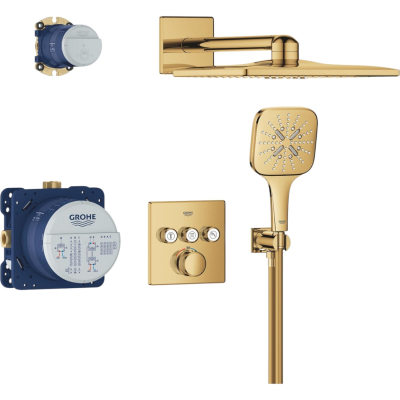 SmartControl 34864GL0 Комплект скрытого монтажа для душа с термостатом, холодный рассвет, глянец