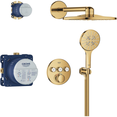 SmartControl 34863GL0 Комплект скрытого монтажа для душа с термостатом, холодный рассвет, глянец