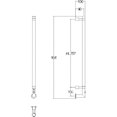 616X/S Arcobaleno Полотенцесушитель-вешалка электрический 910 мм, бронза