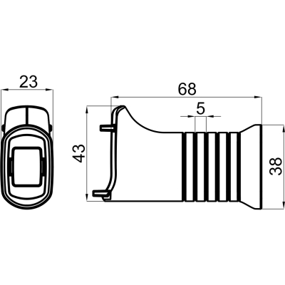 Square 100308647 Декоративная втулка для провода, матовая чёрная