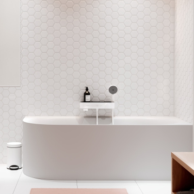 ShowerTablet Select 24340700 Термостат для ванны с поворотным изливом, матовый белый