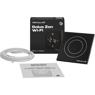 Терморегулятор Теплолюкс Solus Zen Wi-Fi чёрный/чёрный
