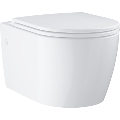Bau Ceramic Slim 103849SH00 Комплект 5в1: Инсталляция с кнопкой смыва и изоляцией, унитаз подвесной безободковый с сиденьем, хром