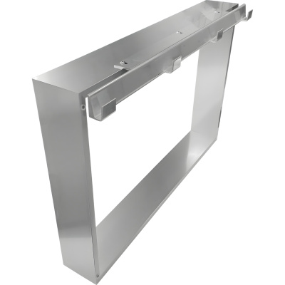 Frame R90AKFPO4070-B Полка подвесная на стекло 700*120*400 мм, с 4 крючками, серебристая