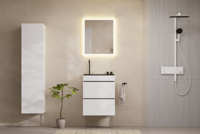 Xarita E 54988700 Зеркало сенсорное 60*70 см с LED подсветкой и подогревом, матовое белое