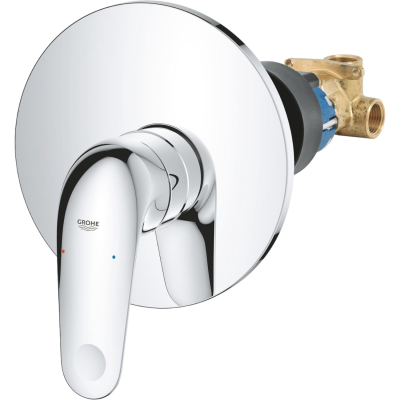 Euroeco 32742001 Смеситель для душа встраиваемый в комплекте, хром