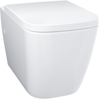 Clova Ceramic 39908000 Унитаз подвесной безободковый с сиденьем, глянцевый белый