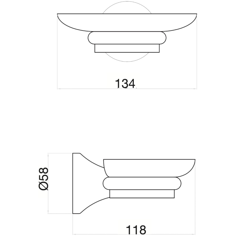 Acc. Bagno 19CRA011 мыльница, хром