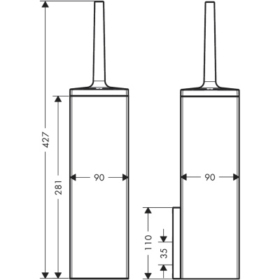 Axor Universal Rectangular 42655000 Ёршик, хром