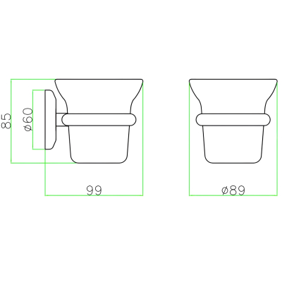 Acc. Bagno 19CRD111 Стакан, хром