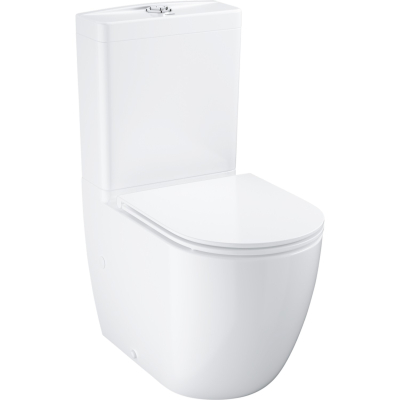 Bau Ceramic 39910000/39912000/39913000 Унитаз напольный безободковый с бачком и сиденьем, глянцевый белый