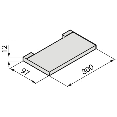 Frame R90AKFME30-H Полка 300 мм, матовая чёрная