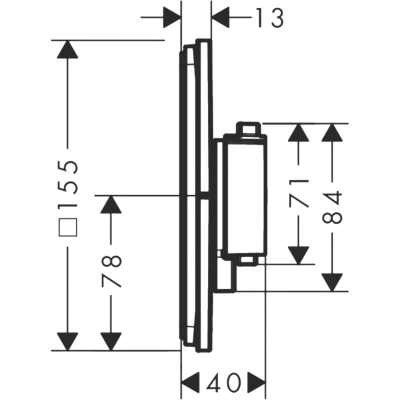 ShowerSelect Comfort Q 15583140 Термостат встраиваемый на 2 выхода, шлифованная бронза