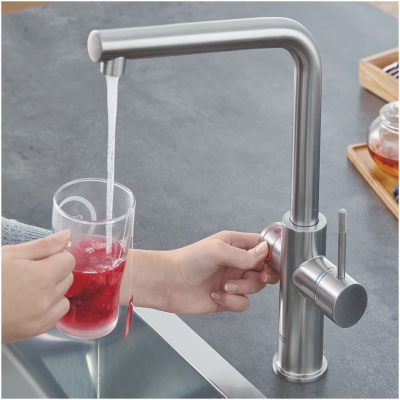 Grohe Red Duo 30325DC1 Кухонный смеситель 336 мм с функцией кипячения воды, бойлер размера L, суперсталь