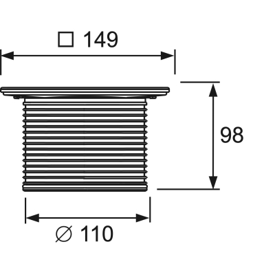 TECEdrainpoint S 3660008 Декоративная решётка "quadratum" 150 мм, нержавеющая сталь, глянцевая