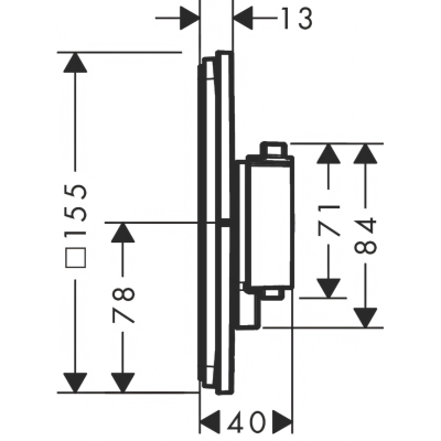 ShowerSelect Comfort Q 15588670 Термостат встраиваемый, матовый чёрный