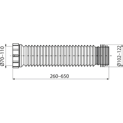 A97L Гибкая удлинительная трубка 260–650 мм