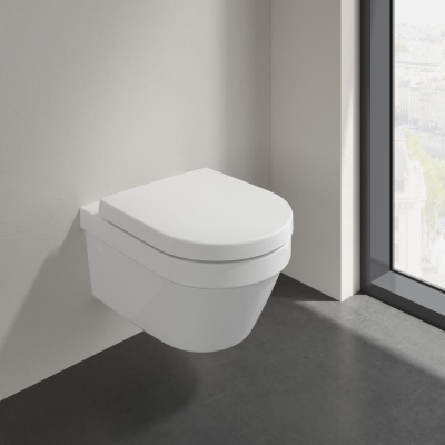 Architectura 4694R001P Унитаз подвесной безободковый с сиденьем, глянцевый белый
