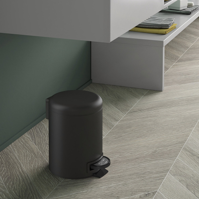Potty 3309-14 Ведро для мусора 5л, матовое чёрное