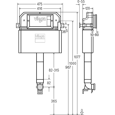 Prevista Dry 771904 Смывной бачок скрытого монтажа