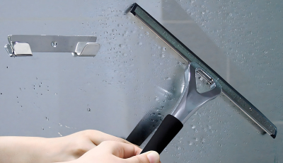 Acc. Bagno R90RACLA0B Скребок резиновый для очистки стекла, хром