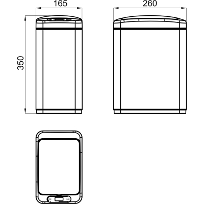 Square 100298691 Мусорное ведёрко сенсорное, нержавеющая сталь