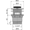 A39 Донный клапан Push-Open, хром
