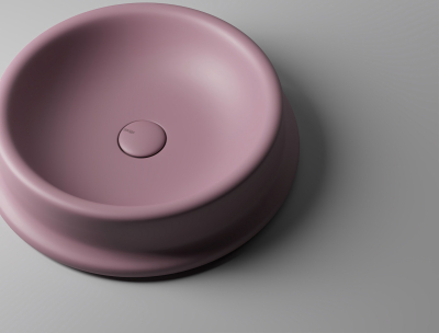 Sayma S470IR Раковина накладная ø 47 см, (rosy) матовый розовый