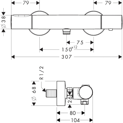 Axor Citterio M 34635000 Термостат для душа, хром