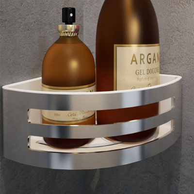 Acc. Bagno R90CESTE0B-A Корзинка угловая 170*160*70 мм с белым контейнером, хром