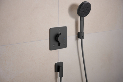 Porter Fine S 28885340 Держатель ручного душа, шлифованный чёрный хром