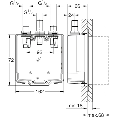 Eurosmart Cosmopolitan T 36322001 Cкрытая часть смесителя для душа