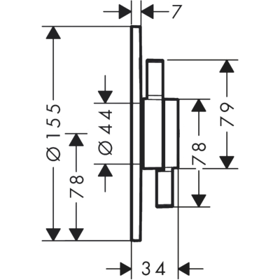 DuoTurn S 75418140 Смеситель для ванны встраиваемый, шлифованная бронза
