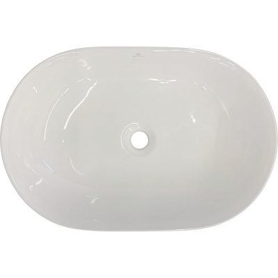 Slender 100255359 Раковина накладная 60*40,5 см, глянцевая белая