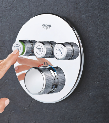SmartControl 29121000 Термостат встраиваемый на 3 выхода, хром