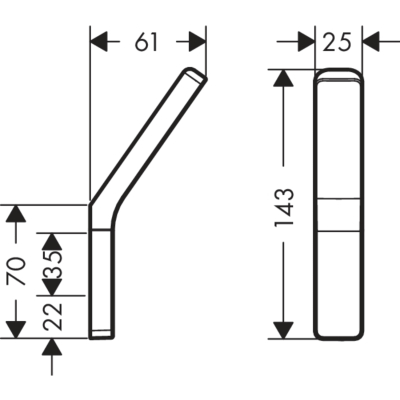 Axor Universal Softsquare 42801800 Крючок, нержавеющая сталь