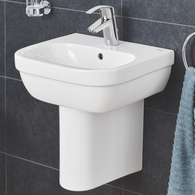Euro Ceramic 39324000 Мини-раковина подвесная 45*39,6 см, глянцевая белая