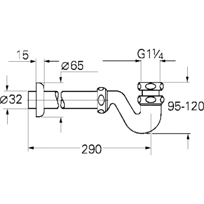 Start 28926000 Сифон для биде, хром